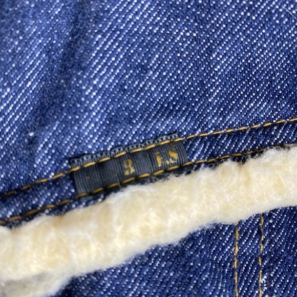 Vintage Sears Roebuck Heavy Sherpa Denim 70’s Chore Jacket Sz 46 - Picture 9 of 14